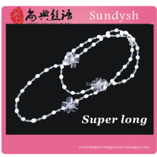 antique chain multi strand semi precious stone big faux chunky beaded artificial pearl new design long necklace jewelry fashion
